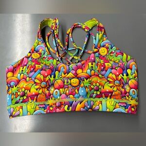 Constantly Varied Gear Peace Love Happiness Sports Bra medium